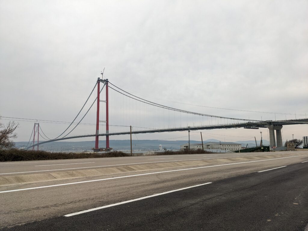 1915 Çanakkale Bridge also known as the Dardanelles Bridge. It's the longest suspension bridge in the world. The year "1915" in the official Turkish name honours an important Ottoman naval victory against the British and the French during World War I.