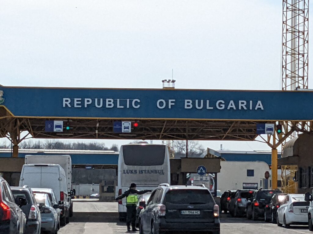 Crossing the Bulgarian border from Romania